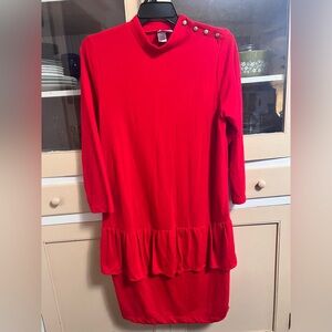 Vtg Take Nine Maternity Drop Waist Dress